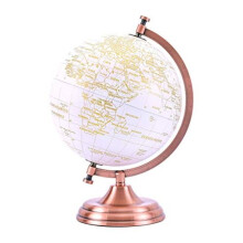 Exerz 20cm Globe Golden Colour Metallic - Educational, Geographic, Mod