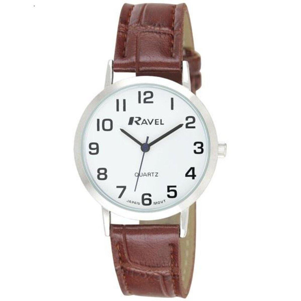 Ravel Gents Classic Strap Watch Brown / Silver R0102.12.1A