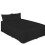 (Black, Double) Pleated Base Valance Sheets Polycototn Plain Dyed 1