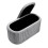 Living And Home (Grey) Tufted Velvet Oval Storage Ottoman Stool 2