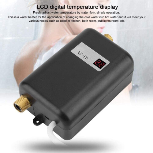 Mini Electric Instant Tankless Hot Water Heater LCD Display 2