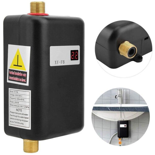 Mini Electric Instant Tankless Hot Water Heater LCD Display