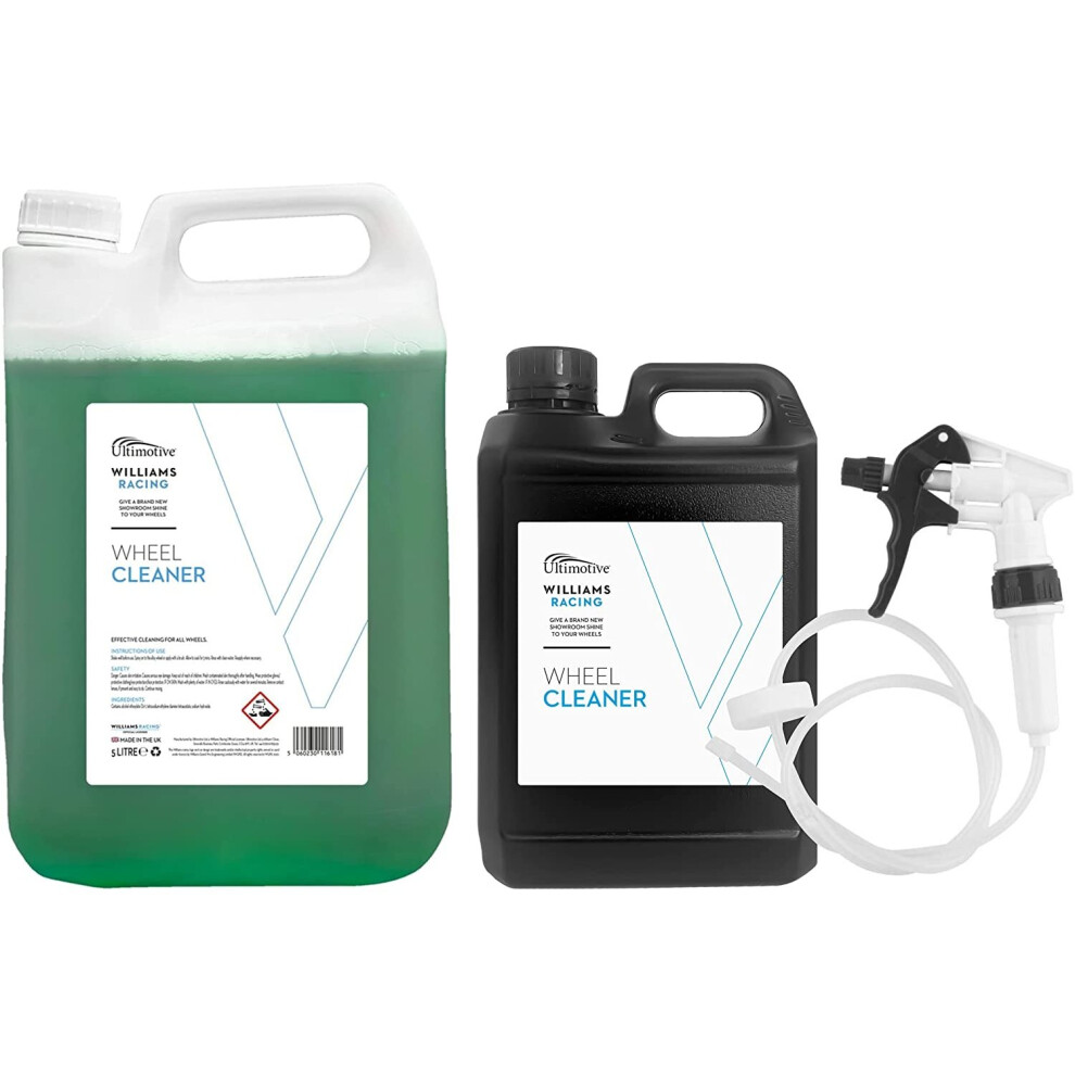 Williams Racing Non-Acidic Wheel Cleaner 5L and 2.5L with Long Hose Trigger