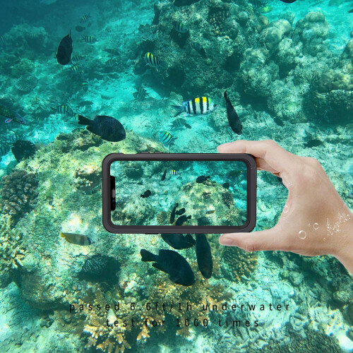 Lanhiem iPhone 11 Pro Case, IP68 Waterproof Dustproof Shockproof Case with Built-in Screen Protector, Full Body Protective Front and Clear C 1