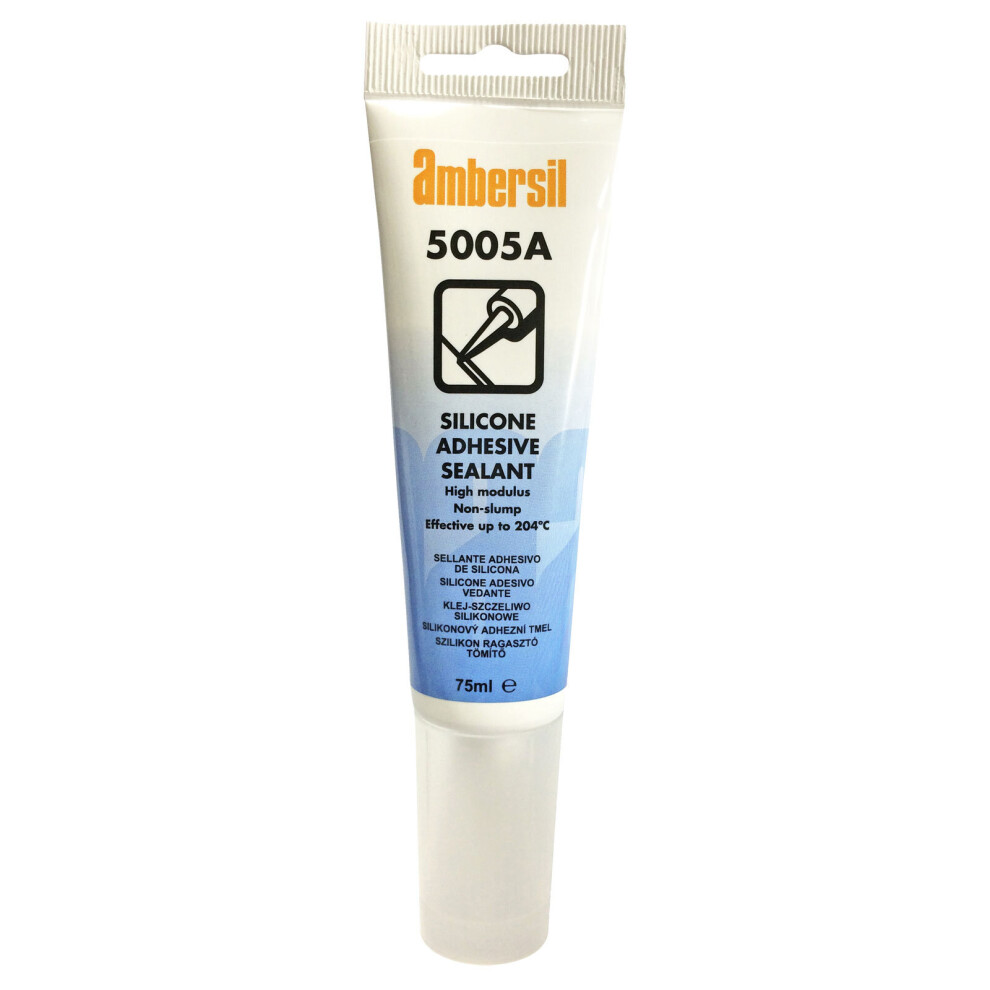 Ambersil 31644-AB 5005A Silicone Adhesive Sealant Clear 75ml