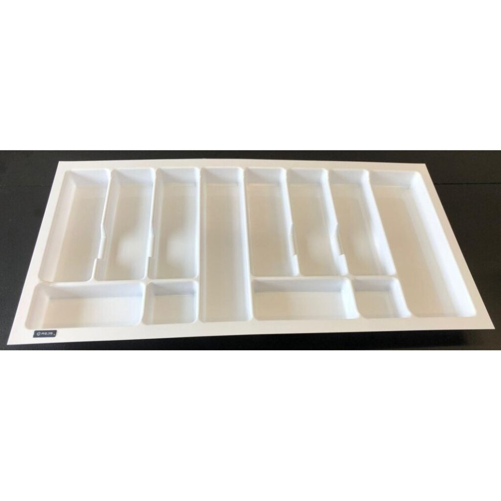 (900mm (830x430), White) Quality plastic cutlery trays UNI