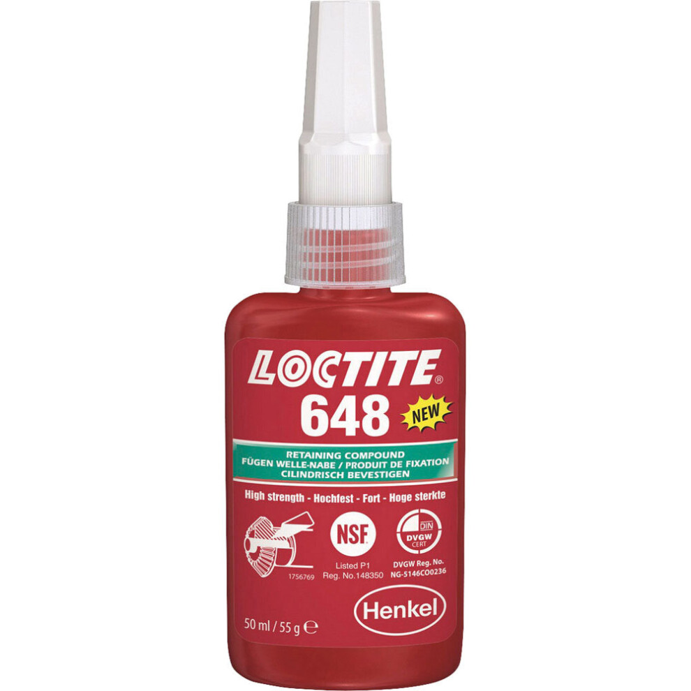 Loctite 1804416 648 High Strength High Temperature Fast Cure 50Ml