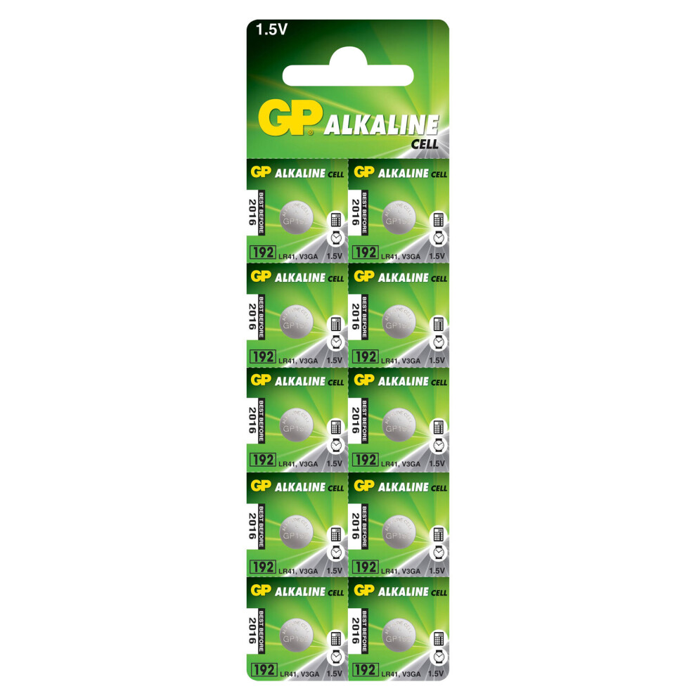 Photos - Battery GP GPPBA192F005 L736 (LR41) Alkaline Button Cell  (Card 10)