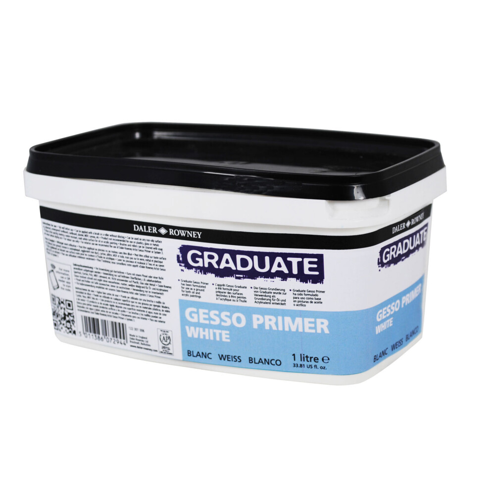 Daler-Rowney 122301006 Graduate Gesso Primer 1L White