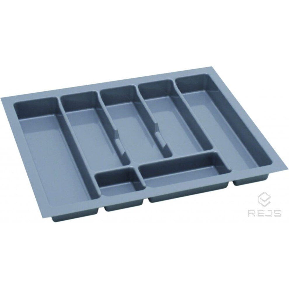 (600mm (530x430), Grey) Quality plastic cutlery trays UNI