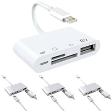 4 In 1 To TF SD Card Memory Reader Camera USB OTG Adapter For iPhone iMac iPad