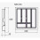 (500mm (430x430), White) Quality plastic cutlery trays UNI 2