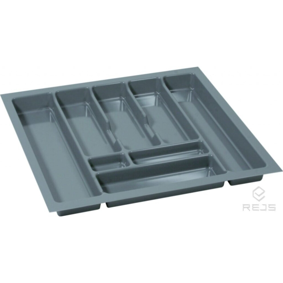 (600mm (530x490), Grey) Quality plastic cutlery trays PRO