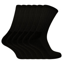 (04-Jul, Schwarz) Sock Snob - Sock Snob - 6er Pack Herren Gepolstert Atmungsaktive Bambus Sportsocken Joggen