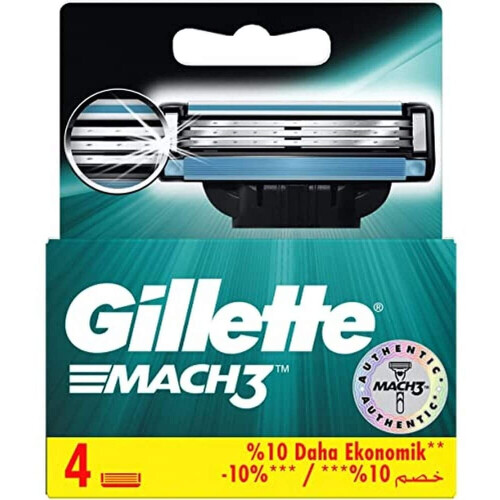Gillette Gillette Mach-3 Cartridge - Pack of 4