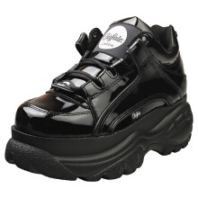 (5.5) Buffalo 1339-14 2.0 Womens Platform Trainers in Black Patent