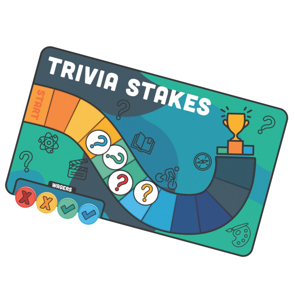 Mattel Trivia Stakes Family Board Game With Trivia And Wagers