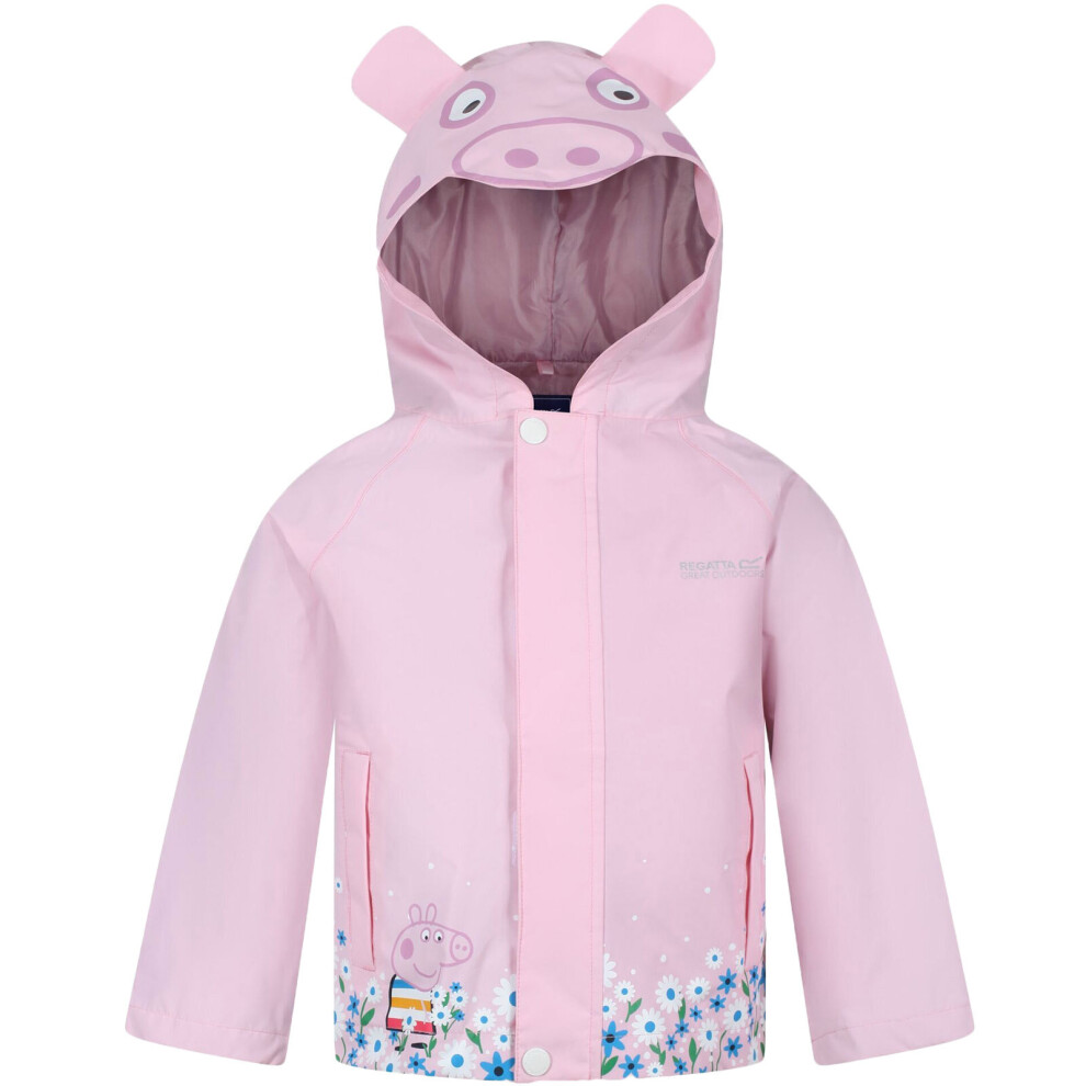 (6-12 M, Pink Pig) Regatta Unisex Childrens Kids Peppa Pig Waterproof Animal Outdoor Jacket Coat