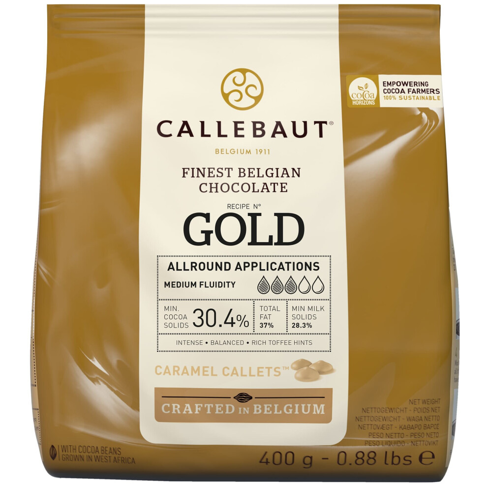 Callebaut Gold Chocolate Caramel Callets - 400g