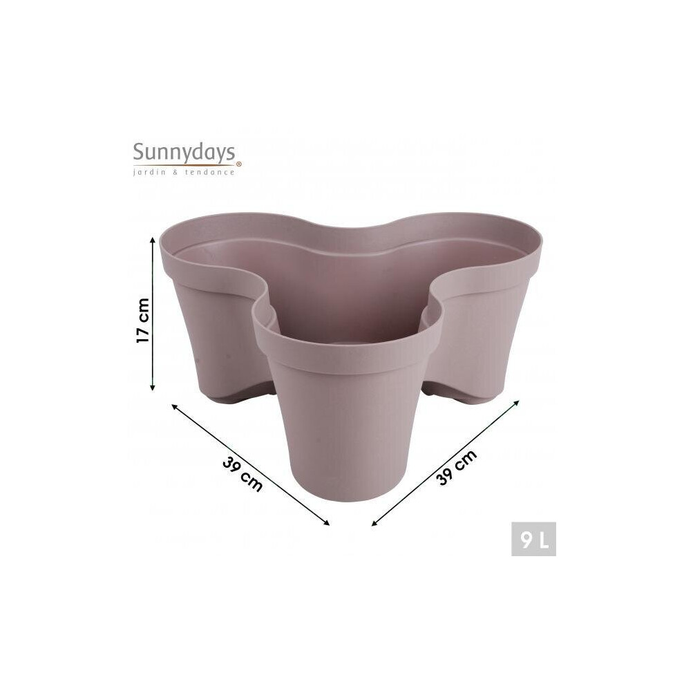 Large Stackable Planters Trio Shape Taupe-image-OPC-P7THRSB-NEW