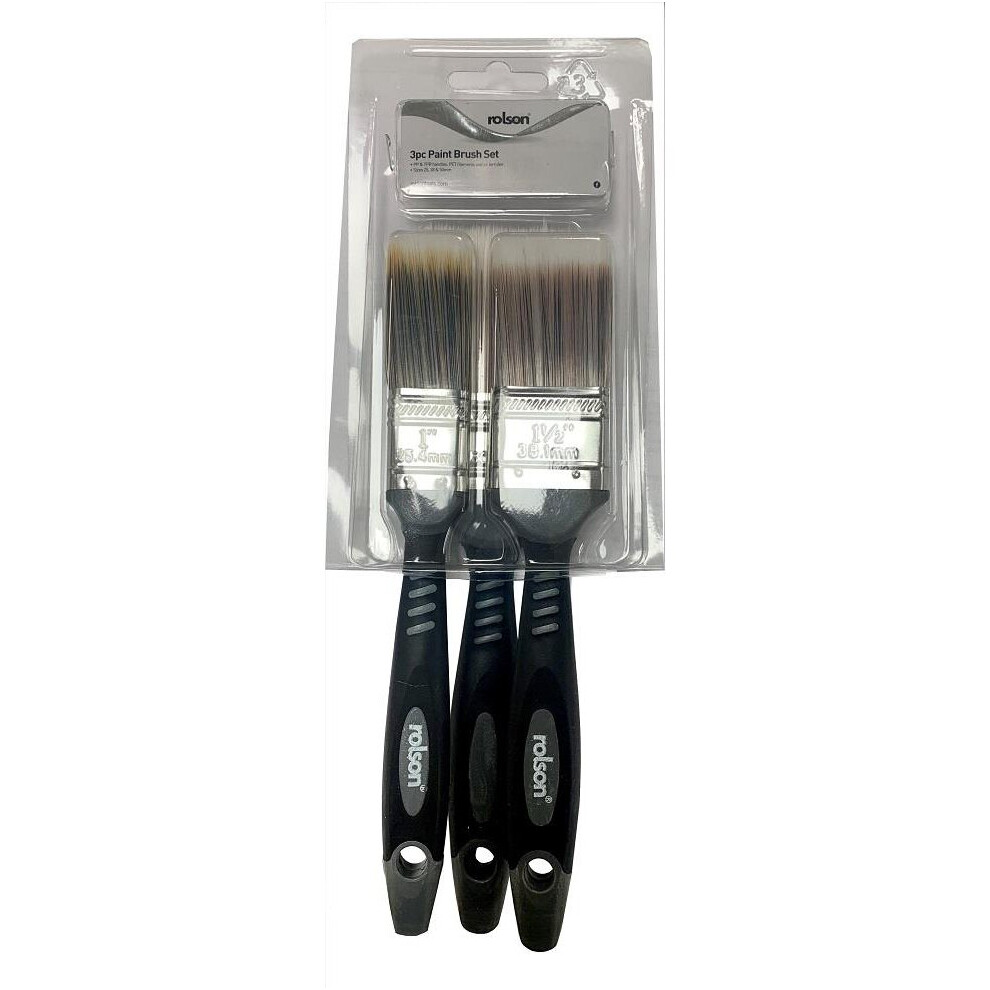 3Pc Paint Brush Set Rolson 5029594611350