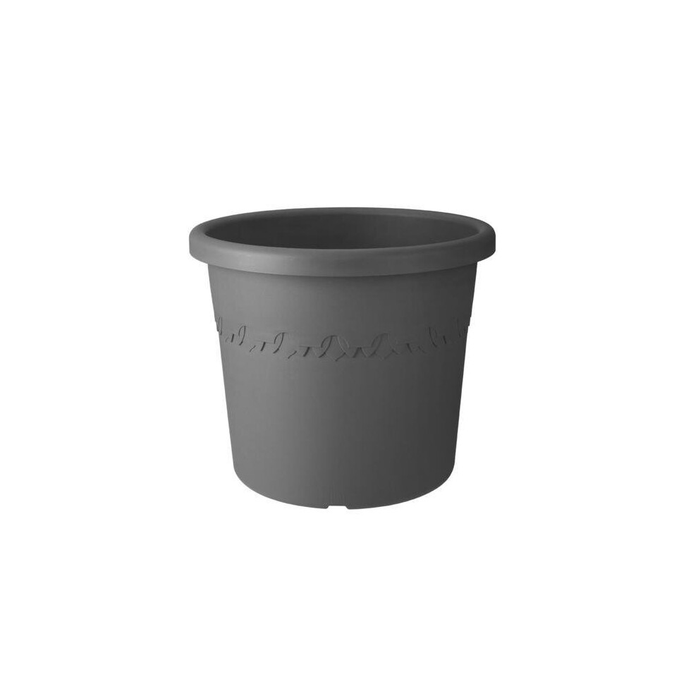 Flower Pot Algarve Cilindro Round Anthracite Including Wheels 48CM