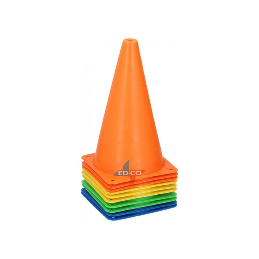 Set of 10 Dunlop Training Cones Plastic