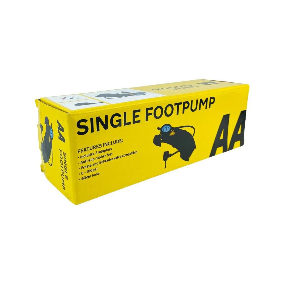 Heavy Duty Foot Pump Single Barrel Cylinder Air Inflator