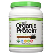 Orgain, Organický Protein, Plant Based, Creamy Chocolate Fudge, 1,02 libra (462 g)