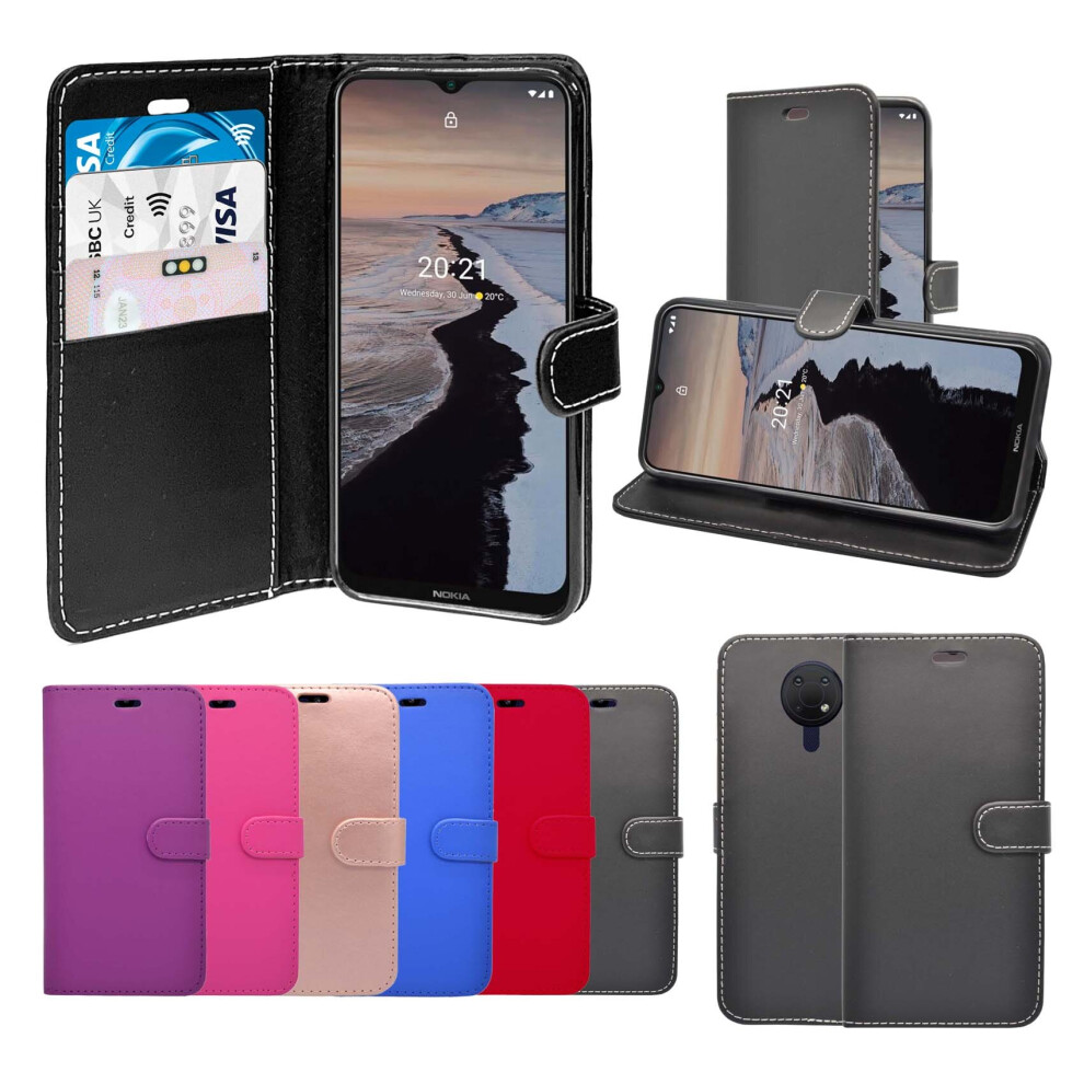 (Black) For Nokia G10 Wallet Flip Pu Leather Pouch Case Cover Black 304063169804