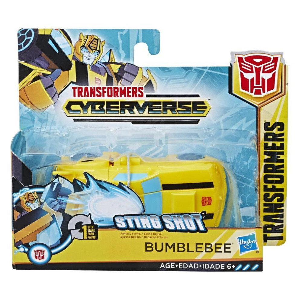 Transformers Cyberverse Adventures Sting Shot Bumblebee 1 Step Robot - Car