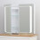 Living And Home Modern LED Bathroom Mirror Cabinet with Shaver Socket Bluetooth 4