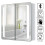 Living And Home Modern LED Bathroom Mirror Cabinet with Shaver Socket Bluetooth 1