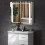 Living And Home Modern LED Bathroom Mirror Cabinet with Shaver Socket Bluetooth 6