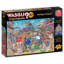 Jumbo Wasgij Original 37 - Holiday Fiasco ! Puzzle Jigsaw Collectable pour Adultes, 1 000 Pi?ces, Multicolore