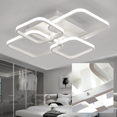 (4 Head) 4/6/8 Head Square LED Ceiling Light Lamp Chandelier Lights Living Room