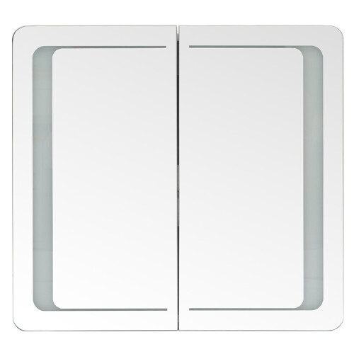 Living And Home Modern LED Bathroom Mirror Cabinet with Shaver Socket Bluetooth 1