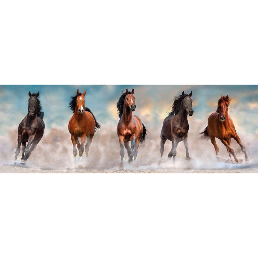 Clementoni Horses Panorama High Quality Jigsaw Puzzle (1000 Pieces)