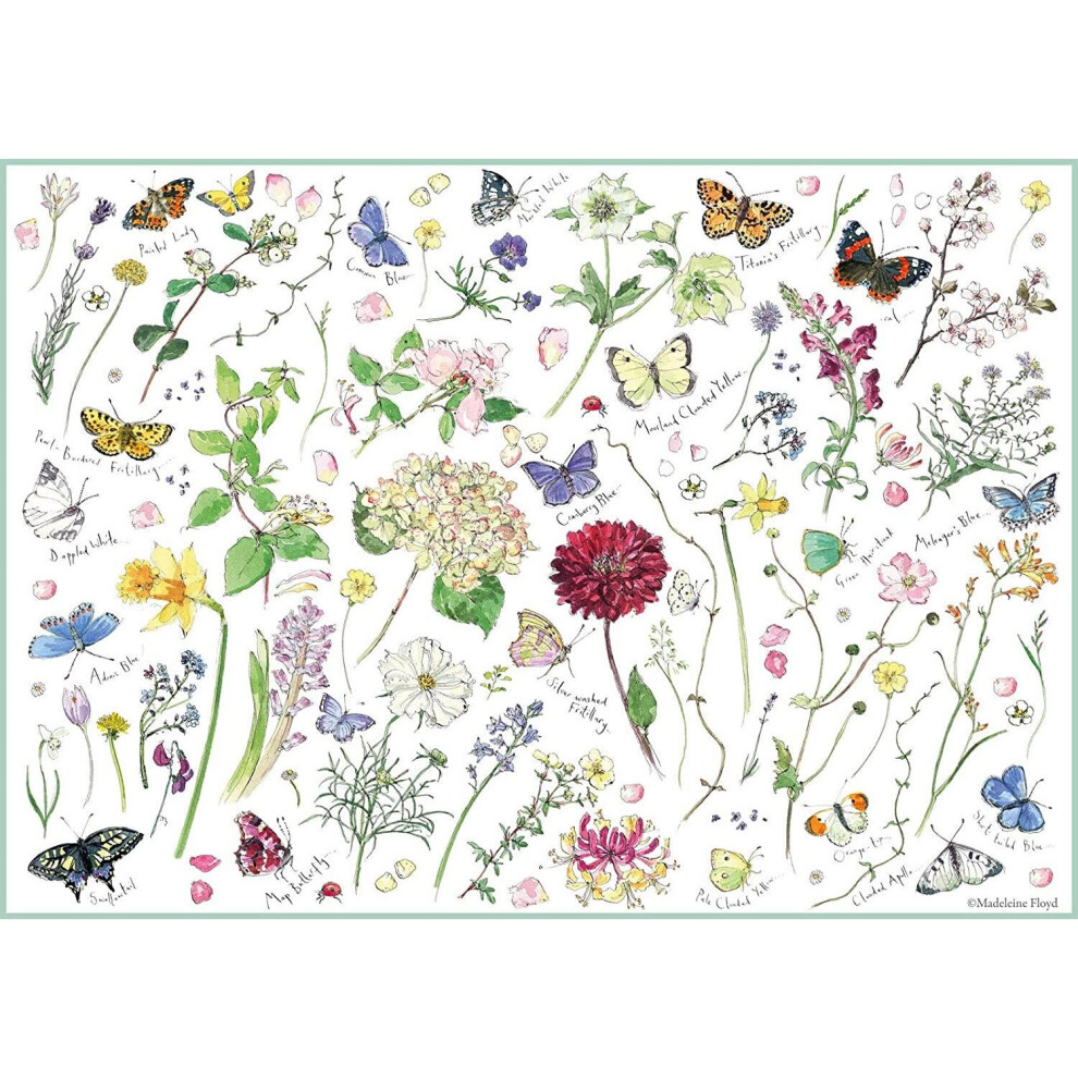 Otter House Flowers & Butterflies Jigsaw Puzzle (1000 Pieces)