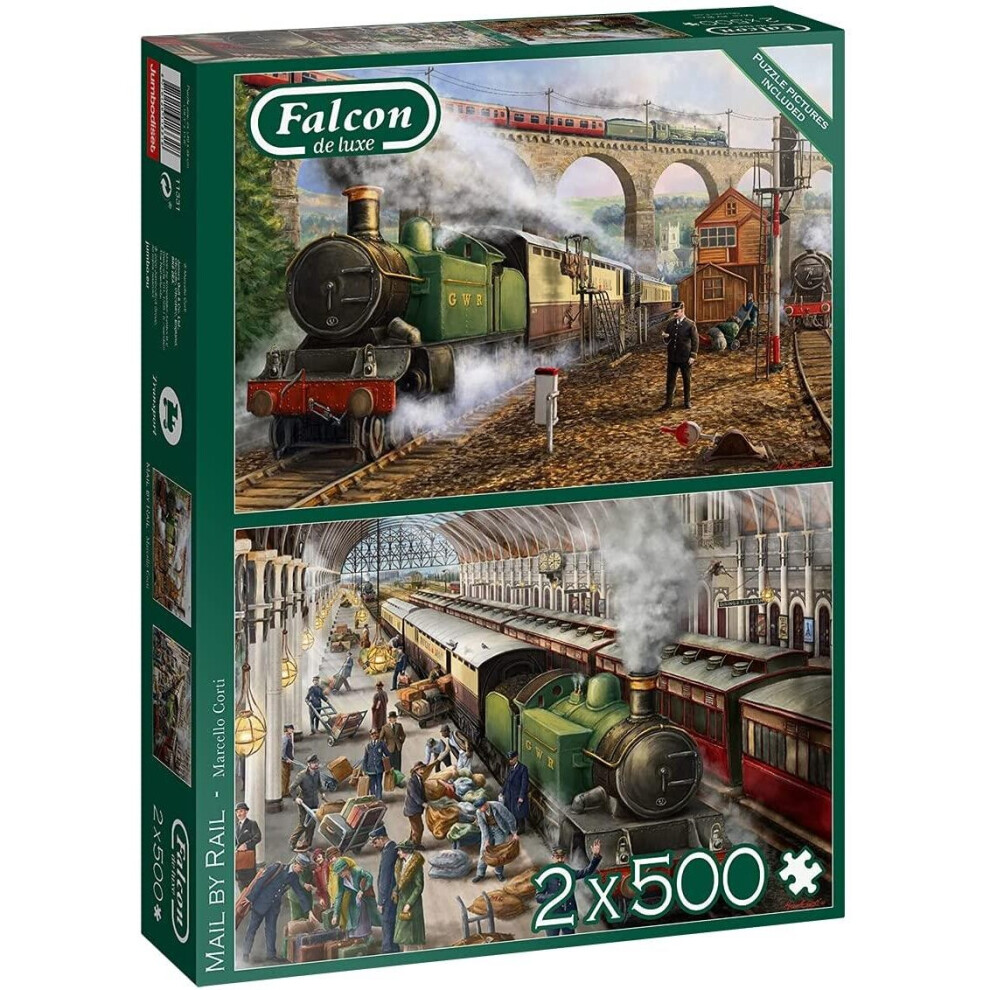 Falcon Deluxe Mail by Rail Jigsaw Puzzles ( 2 x 500 Pieces)