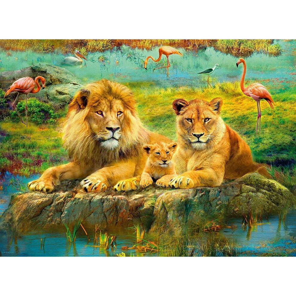 Ravensburger Lions Of The Savannah Jigsaw Puzzle (500 Pieces)