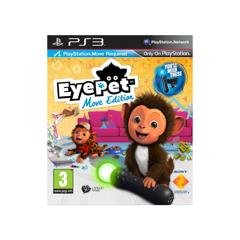 Playstation Eyepet Move Edition For Sony 3 Ps3 Video Game