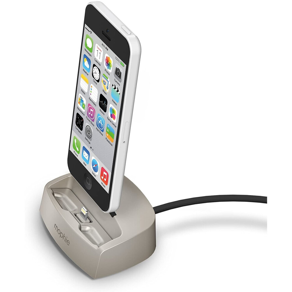 Mophie Desktop Charging Dock Lightning For Iphone 5/5S/6/6S/ Gold 810472026923