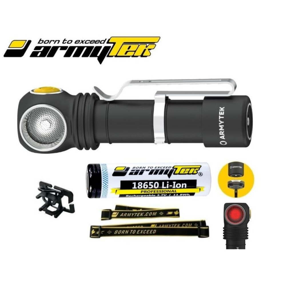 Armytek Wizard C2 WR ( Warm, Red ) 1020 Lumens LED Headlight Headlamp