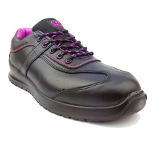 (3) CITY KNIGHTS Ladies Work Safety Shoe Leather Trainer Composite Toe & Midsole