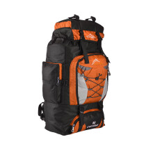 (Orange) 80L Extra Large Nylon Camping Backpack Travel Hiking Rucksack Luggage Bag New