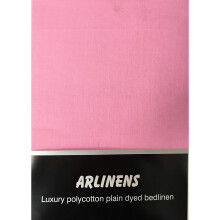 (Single, Pink) Plain Luxuary Percale Polycotton Flat Sheet Easy Care Long Lasting in 17 Colours