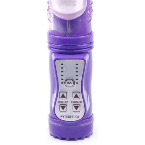 Thrusting Rampant Rabbit Vibrator/Clitoris Stimulator Vibe with Rotating Beads, Purple 2
