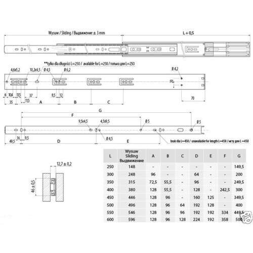 GTV (400mm) Drawer Runners Soft Close GTV - Versalite light 2