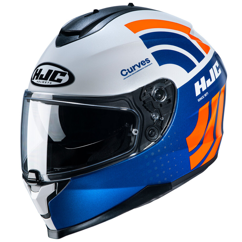 (M) Hjc C70 Full Face Motorcycle Helmet Curves Blue 8804269304365